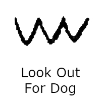 Letter W, Letter V, Teeth, lines